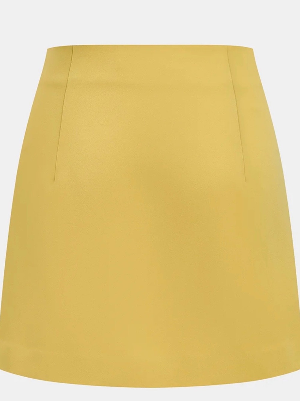 Commense- Yellow Mini Skirt - Sleek Women's Wrap Skirt and Top - Picture 5 of 6